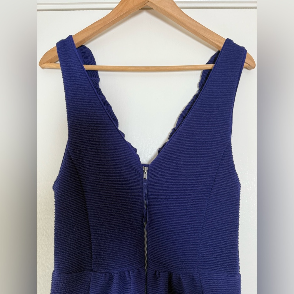 🆕 Maeve Anthropologie Ottoman Ribbed Ruffle Trim Sheath Dress Vintage Boho Chic - Picture 8 of 11